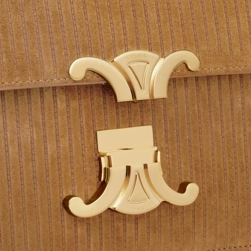 Teen Triomphe Bag in STRIPED SUEDE CALFSKIN