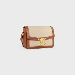 TEEN TRIOMPHE BAG in TEXTILE AND CALFSKIN