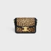 TEEN TRIOMPHE BAG in velvet with leopard print