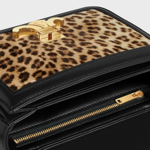 TEEN TRIOMPHE BAG in velvet with leopard print