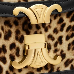 TEEN TRIOMPHE BAG in velvet with leopard print