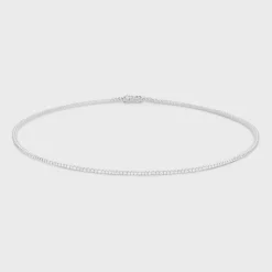 Tennis Necklace in White Gold and Diamonds