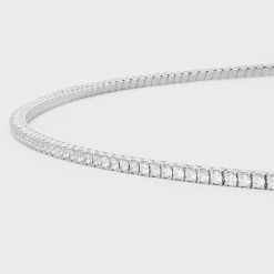 Tennis Necklace in White Gold and Diamonds
