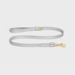 Thin dog leash in laminated calfskin with Triomphe embossed