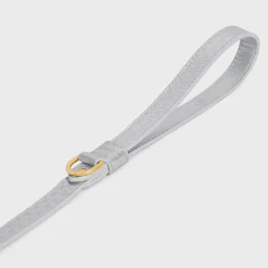 Thin dog leash in laminated calfskin with Triomphe embossed