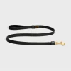 Thin Dog Leash in Sequins and Calfskin
