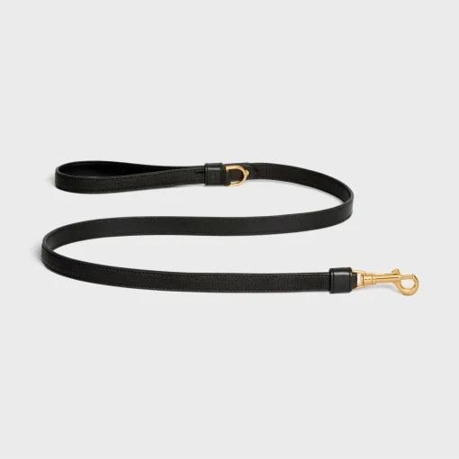 Thin Dog Leash in Sequins and Calfskin
