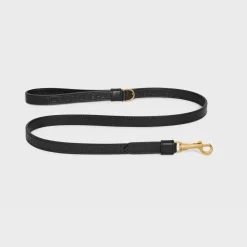 Thin dog leash in smooth calfskin with CELINE embossed