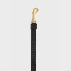 Thin dog leash in smooth calfskin with CELINE embossed