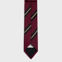 thin tie in celine blason silk jacquard