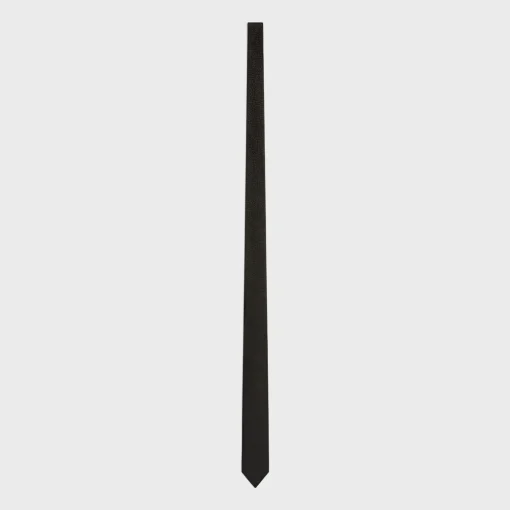 thin tie in leopard silk jacquard