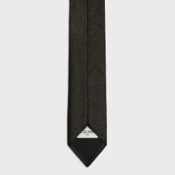 thin tie in leopard silk jacquard