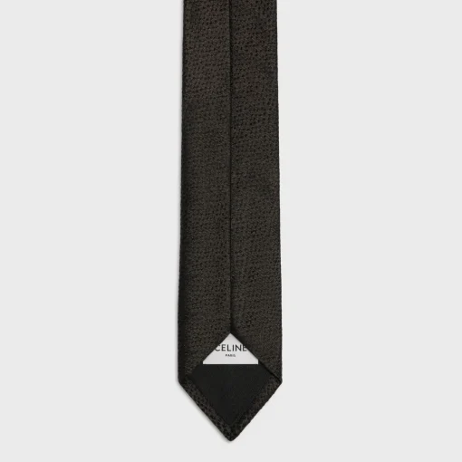 thin tie in leopard silk jacquard
