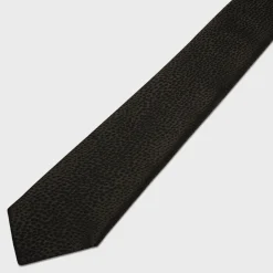 thin tie in leopard silk jacquard
