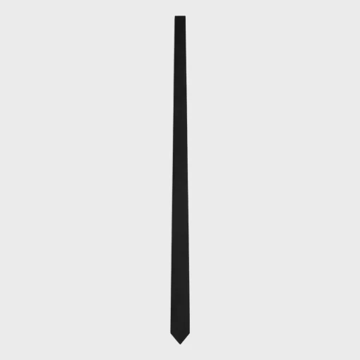 thin tie in textured silk