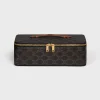 Top Handle Large Toiletry Case in Triomphe Canvas and Calfskin