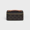 Top Handle Small Toiletry Case in Triomphe Canvas and Calfskin