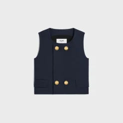 top in double faced wool tricotine