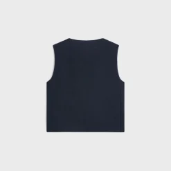 top in double faced wool tricotine