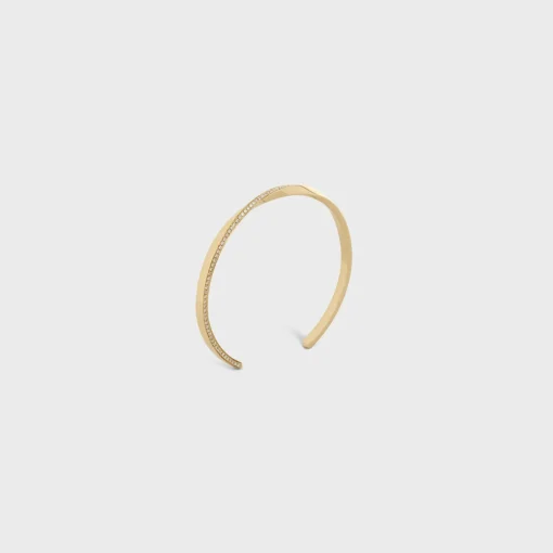 Torsion Bracelet in Yellow Gold and Diamonds