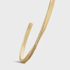 Torsion Bracelet in Yellow Gold and Diamonds