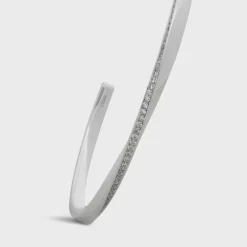 Torsion Bracelet in White Gold and Diamonds