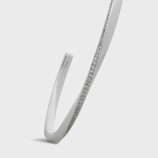 Torsion Bracelet in White Gold and Diamonds