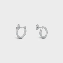 Torsion Earrings in White Gold and Diamonds