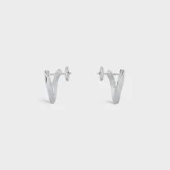 Torsion Earrings in White Gold and Diamonds