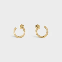 Torsion Earrings in Yellow Gold and Diamonds