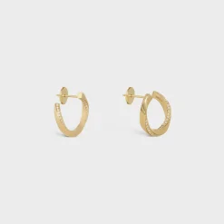 Torsion Earrings in Yellow Gold and Diamonds