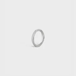 Torsion Ring in White Gold and Diamonds