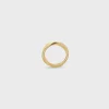 Torsion Ring in Yellow Gold and Diamonds