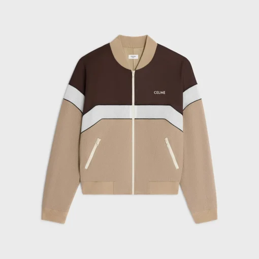 TRACKSUIT JACKET in technical mesh jersey