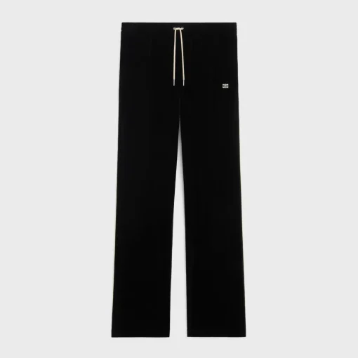 tracksuit pants in velvet jersey