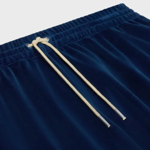 tracksuit pants in velvet jersey