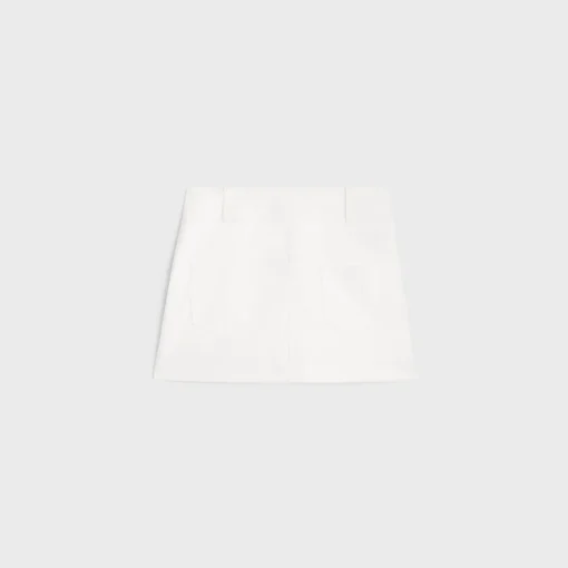 trapeze mini skirt in cotton twill