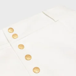 trapeze mini skirt in cotton twill