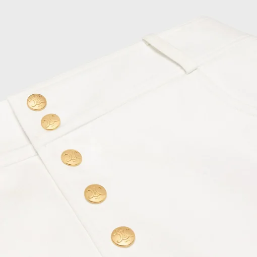 trapeze mini skirt in cotton twill
