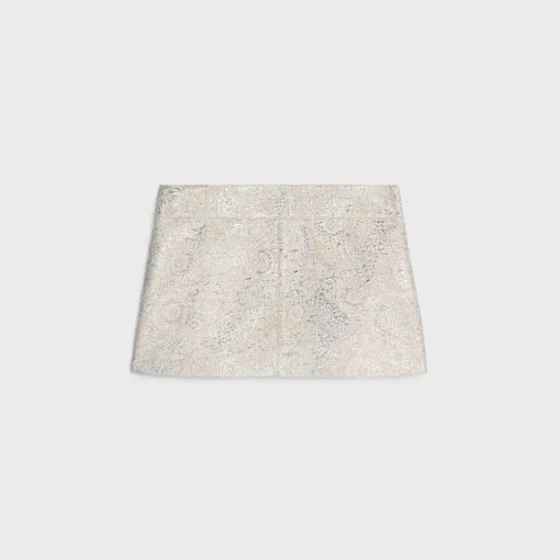 trapeze mini skirt in lurex boutis