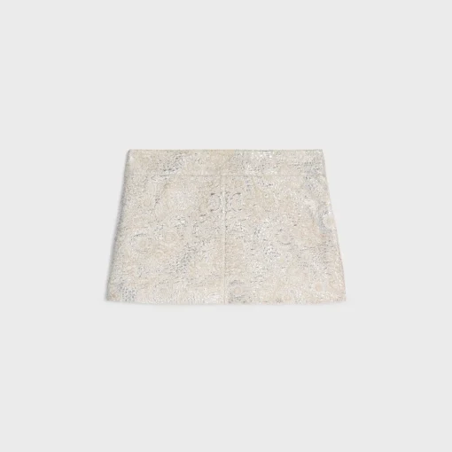 trapeze mini skirt in lurex boutis