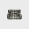 trapeze mini skirt in wool tweed