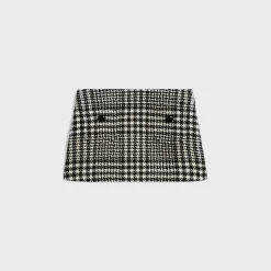 trapeze mini skirt in wool tweed