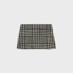 trapeze mini skirt in wool tweed