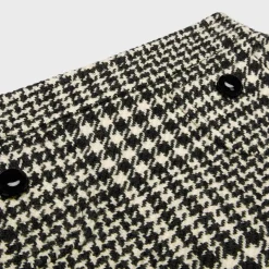 trapeze mini skirt in wool tweed