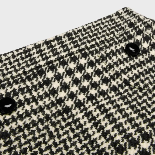 trapeze mini skirt in wool tweed