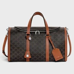 TRAVEL DOG BAG IN TRIOMPHE CANVAS AND CALFKSIN