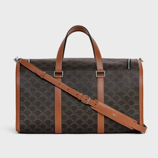 TRAVEL DOG BAG IN TRIOMPHE CANVAS AND CALFKSIN