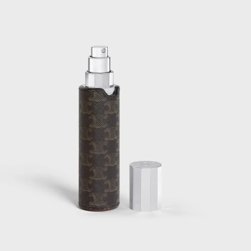 TRAVEL SPRAY Case in Triomphe Canvas and Calfskin