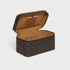 Travel Vanity Case in Triomphe Canvas and Calfskin